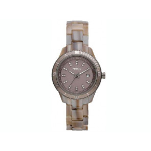 Watch strap Fossil ES3093 Plastic Brown 14mm